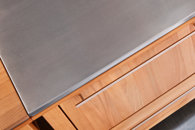 Arbeitsplatte Edelstahl 1950 mm