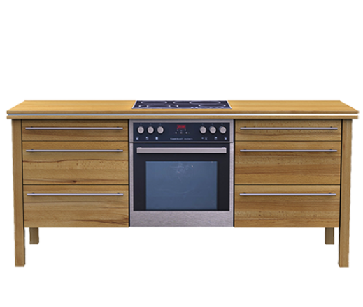 Kochinsel I2.1-195 Buche/Kernbuche